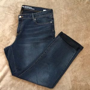 Gap Boyfriend Fit Cuffed Jeans - 18/34 Dark Indigo